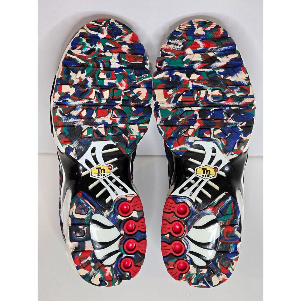 Nike Air Max Plus GS Black Hyper Blue Print Sneakers | Women's Size 7/Youth 5.5 - Picture 8 of 11